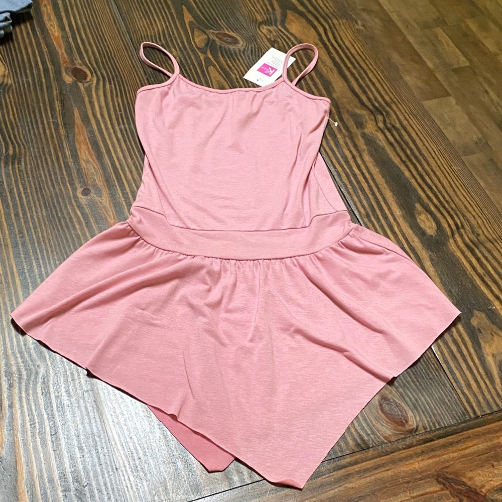 Vintage Pink Spaghetti Strap tank tunic - ballet style